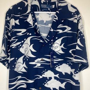 Polo Ralph Lauren Mens Classic Fit Hoffman Print Camp Shirt Size XXL